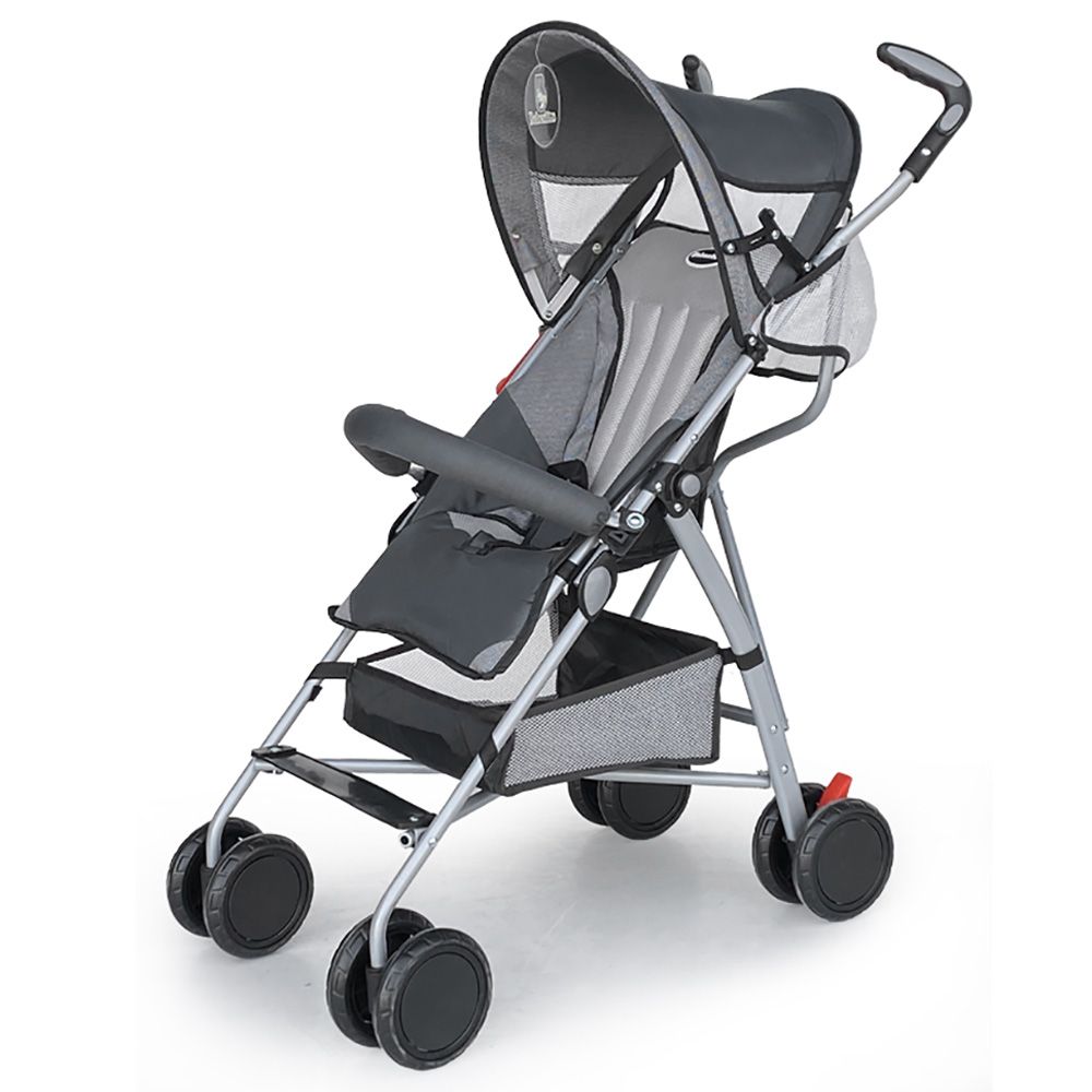 Bebesitos - Umbrella Lightweight Stroller W/ Multi Reclining Seat - Grey