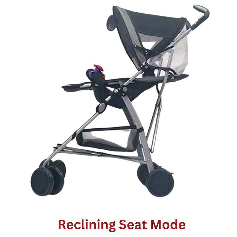 Bebesitos - Umbrella Lightweight Stroller W/ Multi Reclining Seat - Grey