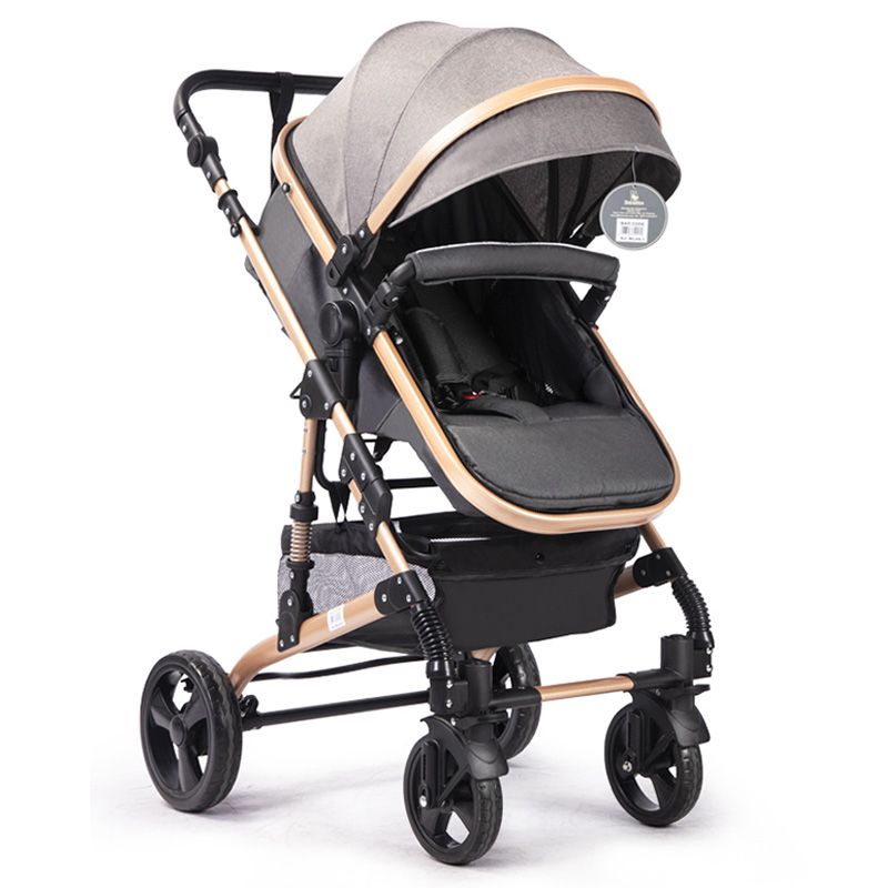 Bebesitos - 3-In-1 Luxury Newborn Pram Stroller W/ Reversible Bassinet - Grey