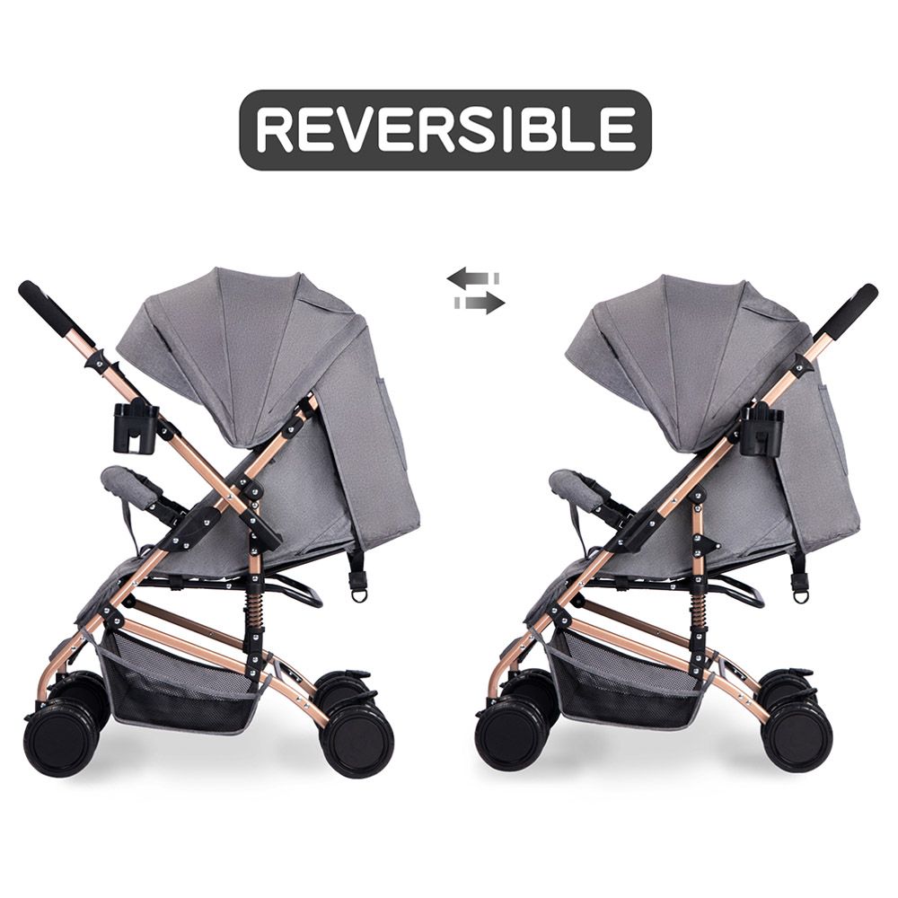 Bebesitos - Reversible Fast Folding Baby Stroller - Grey