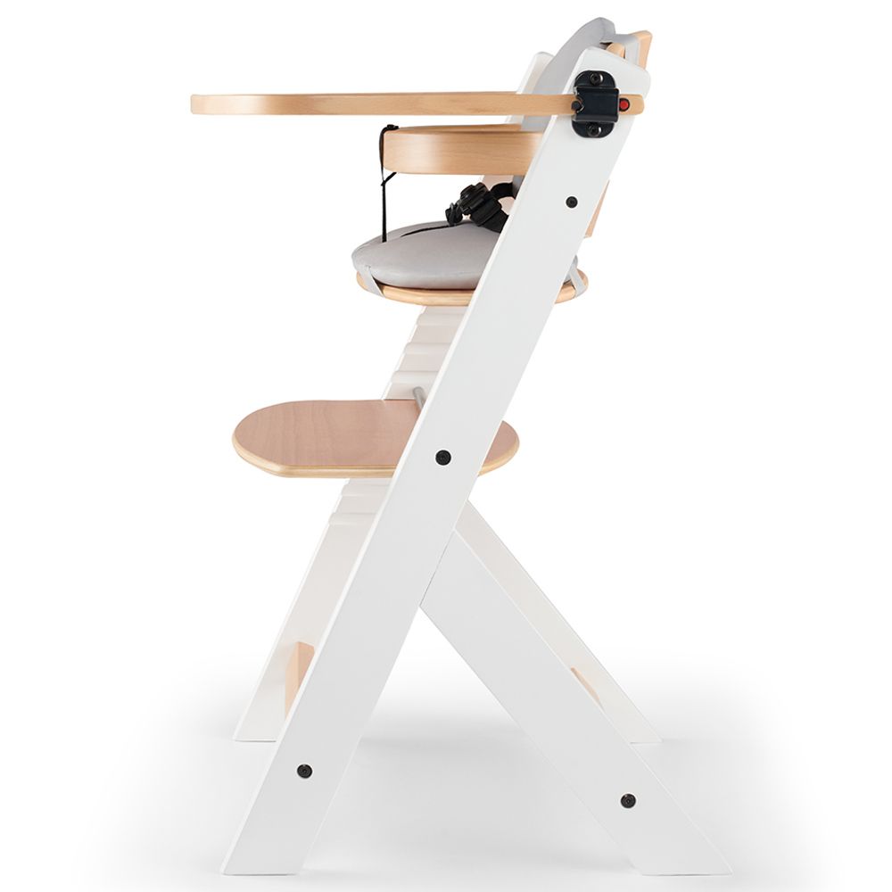 Kinderkraft - Enock Wooden High Chair W/ Pillow - White