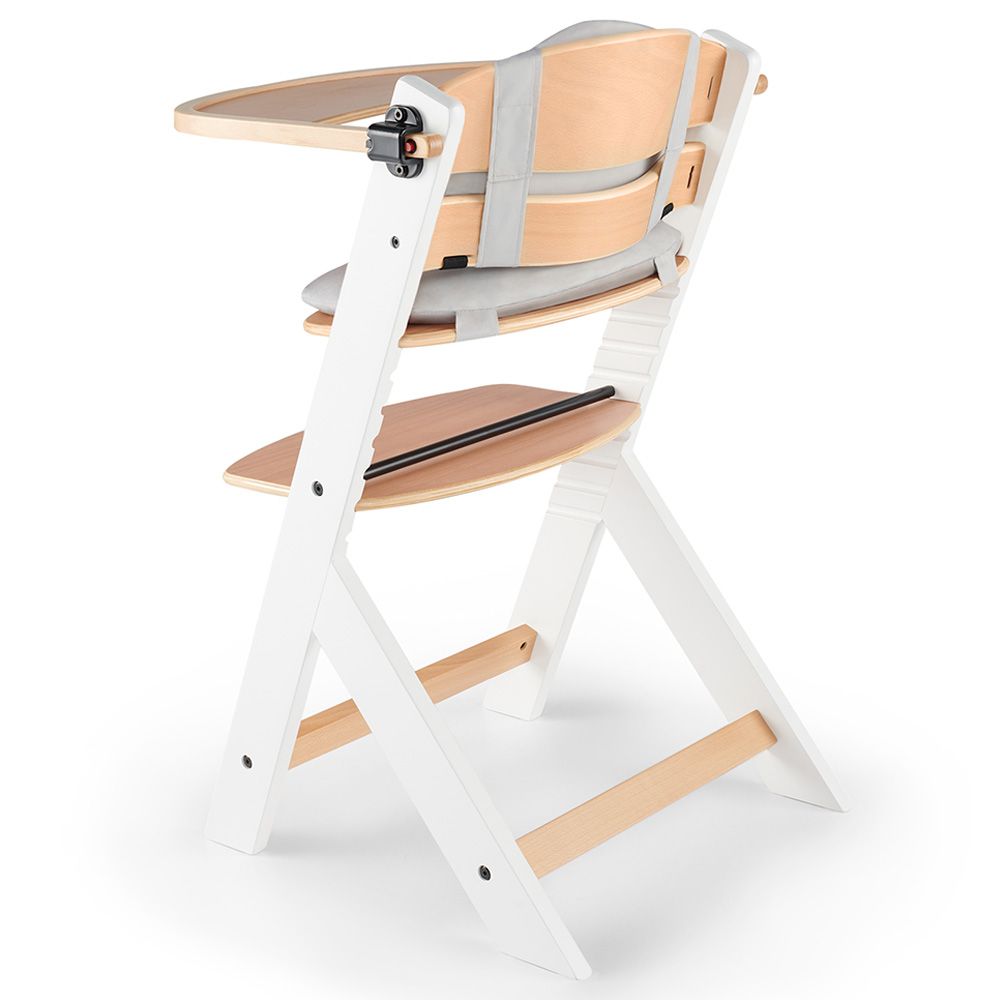 Kinderkraft - Enock Wooden High Chair W/ Pillow - White