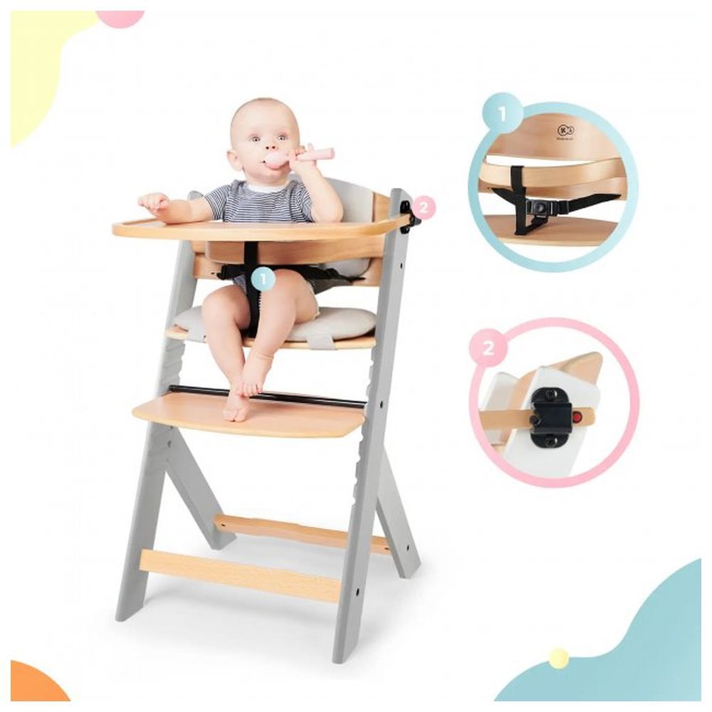 Kinderkraft - Enock Highchair w/ Pillow - Grey