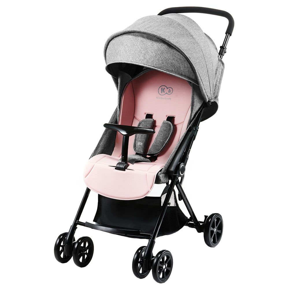 Kinderkraft - Lite Up Stroller - Grey With Pink Padding