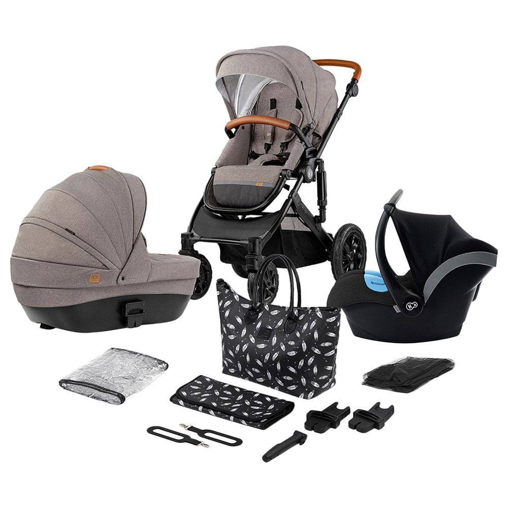 Kinderkraft - Prime 3-In-1 Travel System with Accessories - Beige