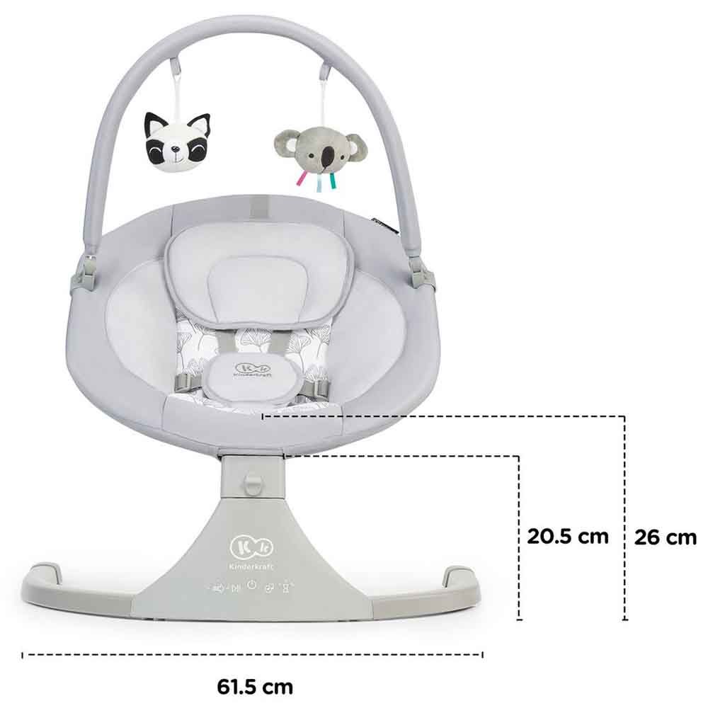 كيندر كرافت- كرسي الأطفال الهزاز لولي- رمادي