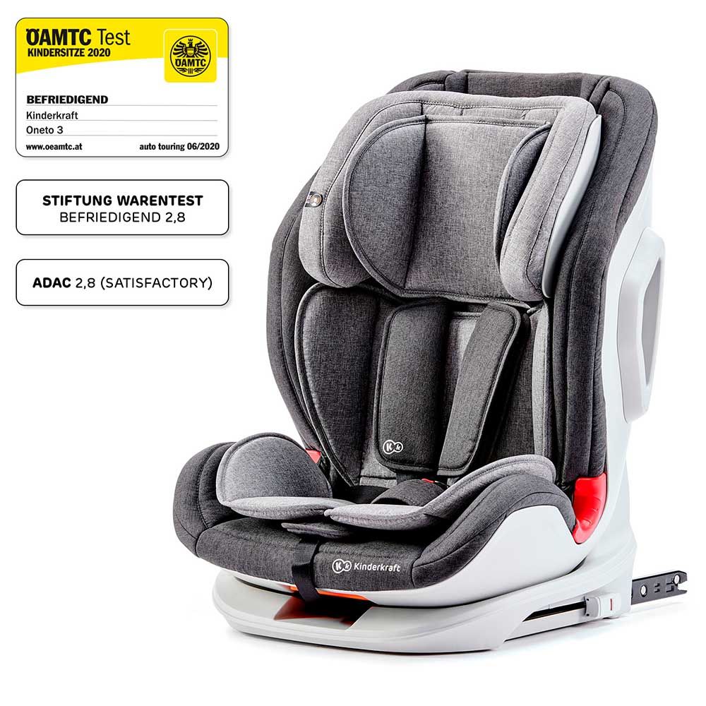 Kinderkraft - Car Seat Oneto3 - Isofix System - Black/Grey