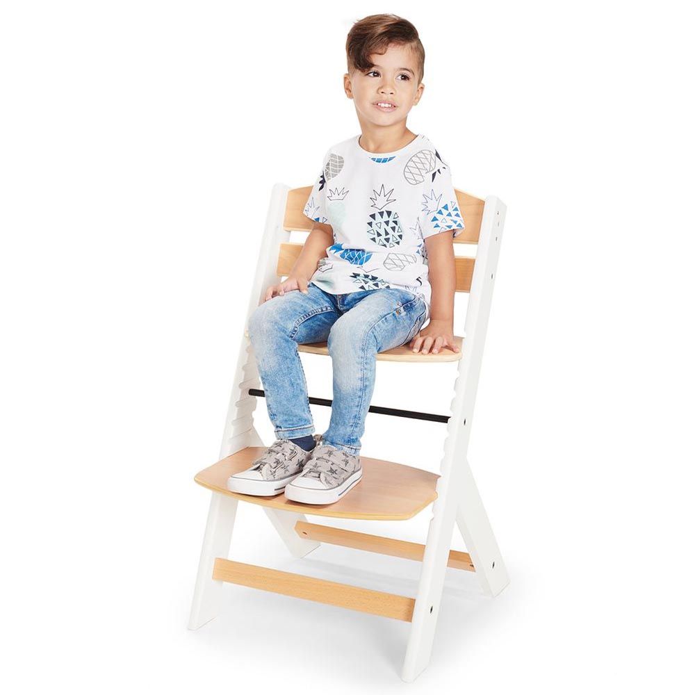 Kinderkraft - Enock Wooden High Chair - Grey Legs