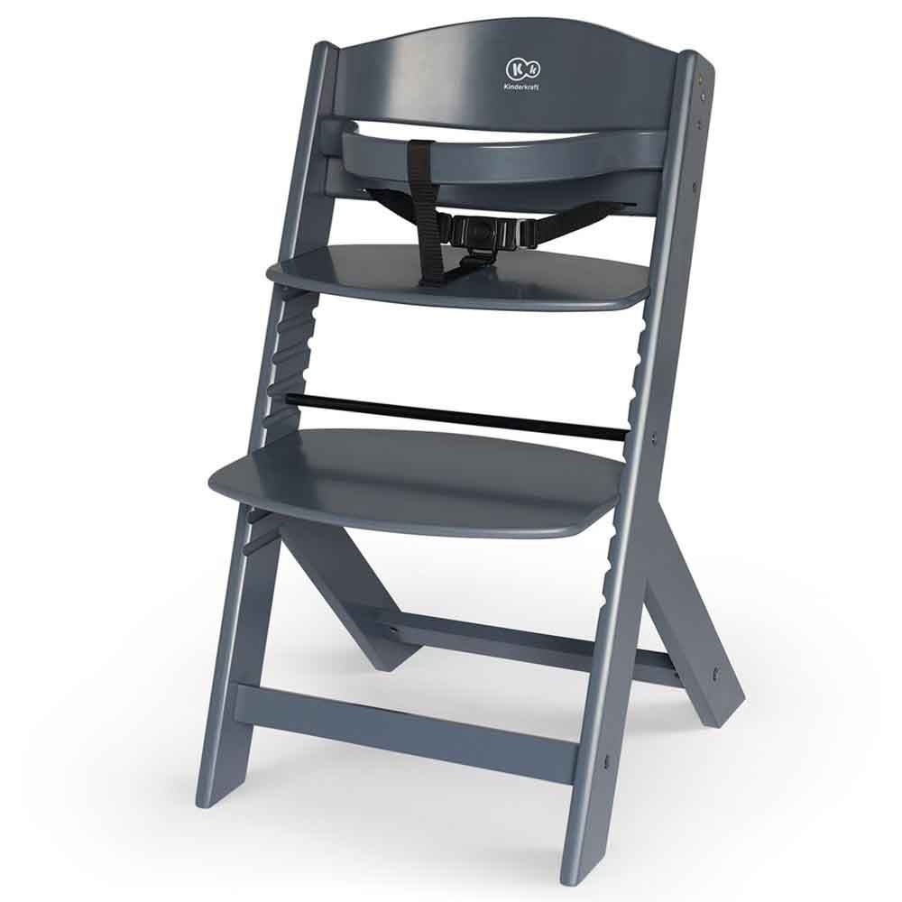 Kinderkraft - Enock Wooden High Chair - Grey