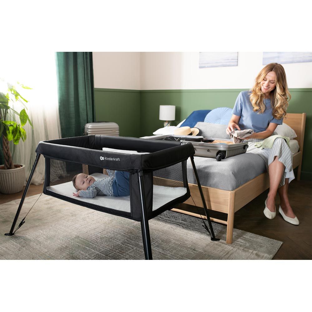 Kinderkraft - Cami 3-In-1 Baby Cot - Black