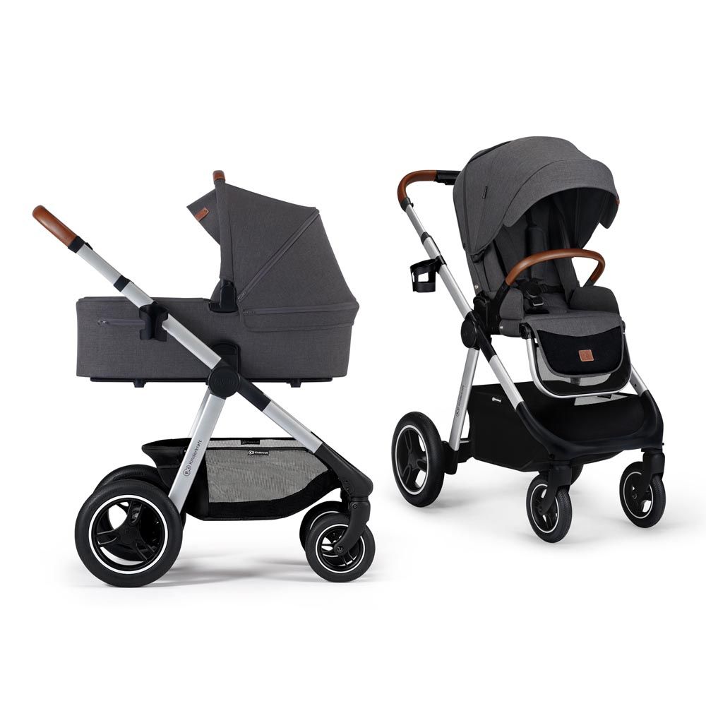 Kinderkraft -Everyday 2-in-1 Travel System - Dark Grey / Silver Frame