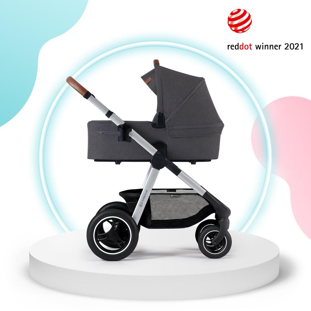 Kinderkraft -Everyday 2-in-1 Travel System - Dark Grey / Silver Frame