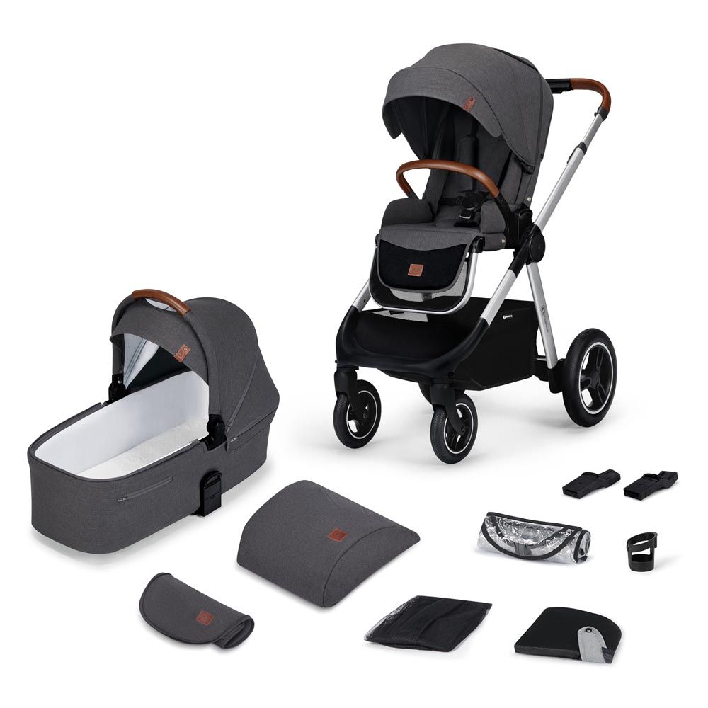 Kinderkraft -Everyday 2-in-1 Travel System - Dark Grey / Silver Frame