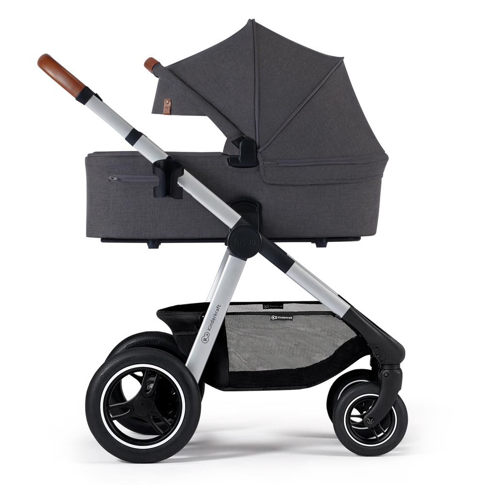 Kinderkraft -Everyday 2-in-1 Travel System - Dark Grey / Silver Frame