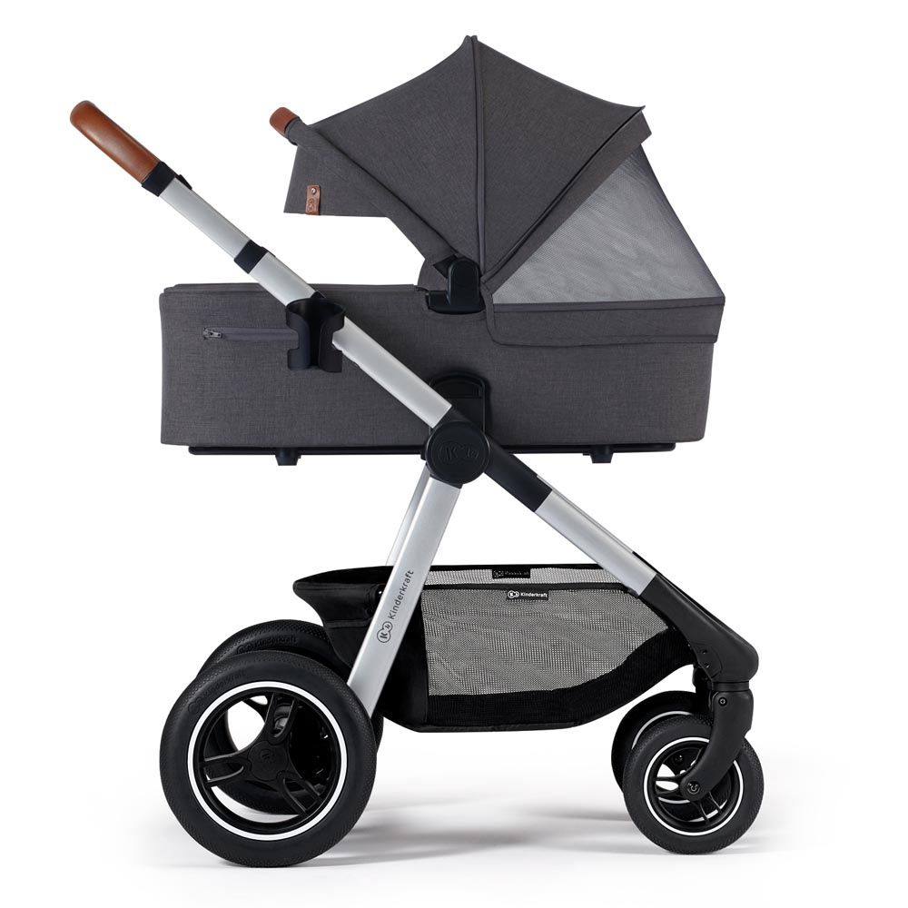 Kinderkraft -Everyday 2-in-1 Travel System - Dark Grey / Silver Frame