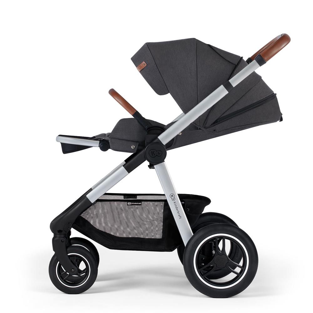 Kinderkraft -Everyday 2-in-1 Travel System - Dark Grey / Silver Frame