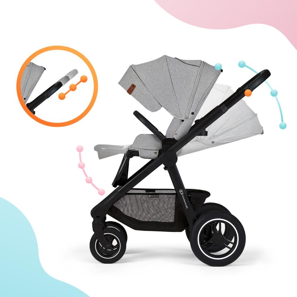 Kinderkraft -Everyday 2-in-1 Stroller - Light Grey