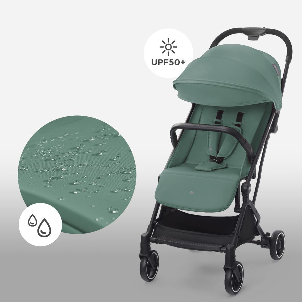 Kinderkraft - 2 in1 Indy2 Lightweight Stroller W/ Mink Car Seat - Sea Green