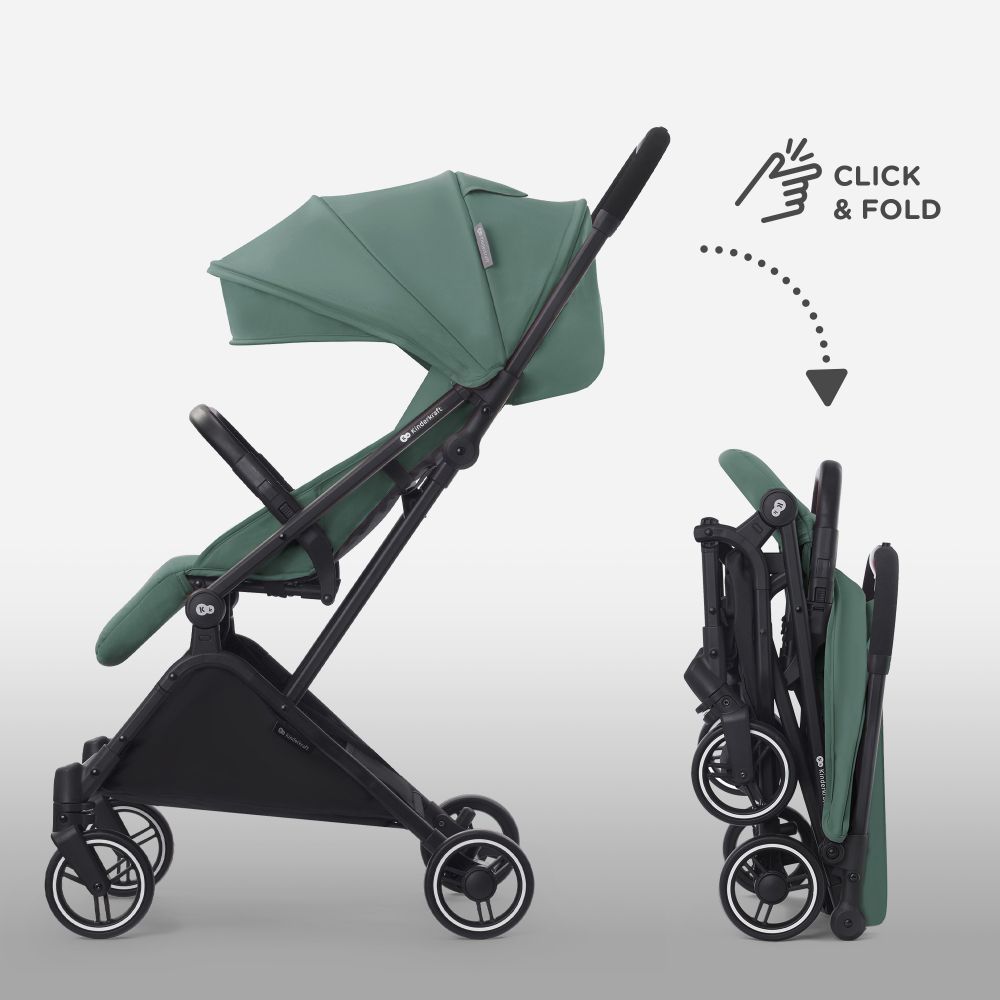 Kinderkraft - 2 in1 Indy2 Lightweight Stroller W/ Mink Car Seat - Sea Green