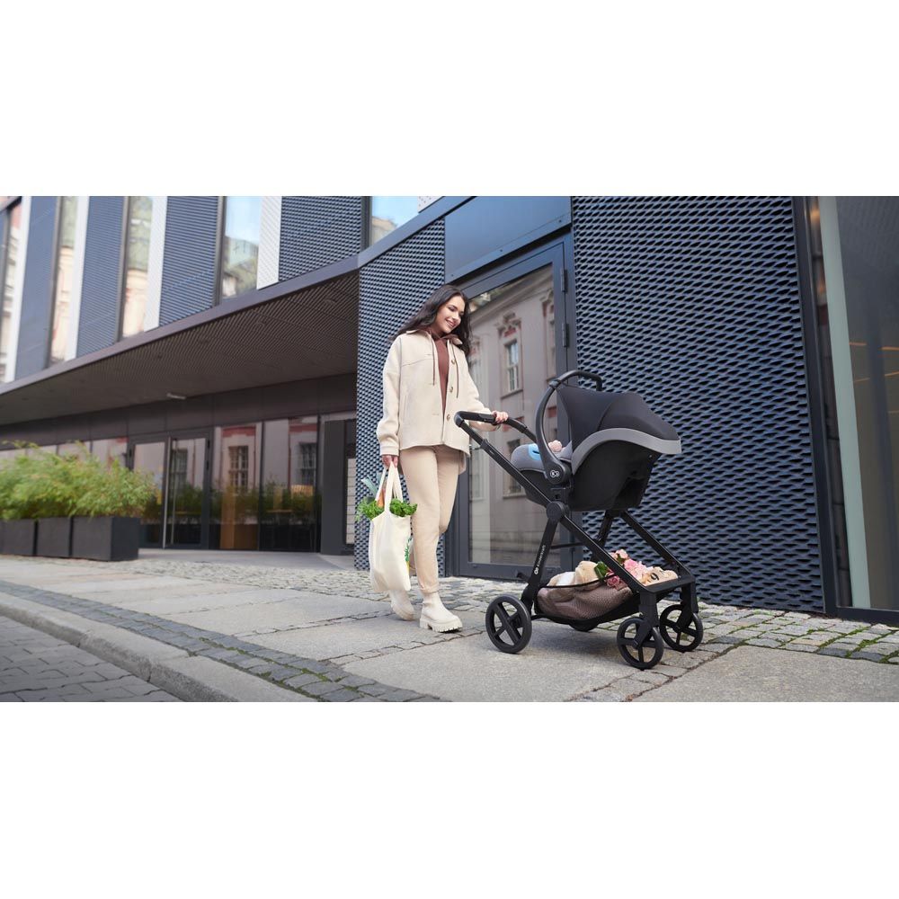 Kinderkraft - 3-In-1 Pushchair - Newly Classic Black