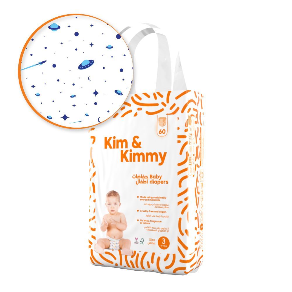 Kim & Kimmy - Space Travel Diapers - 6-11kg - Size 3 - 60pcs