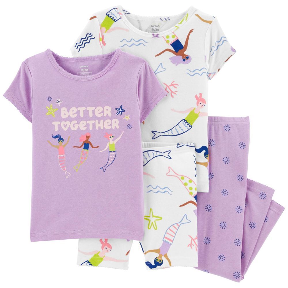 Carters | Baby - 4pc-Set - Mermaid Cotton PJs