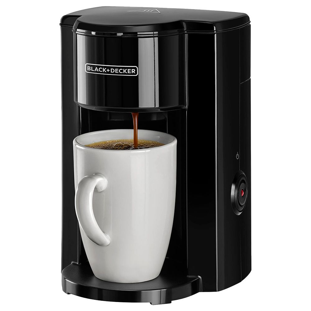 Black & Decker - Cup Coffee Maker With Coffee Mug - Watts- Jet Black