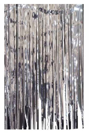 Party Centre - Silver Metallic Curtain