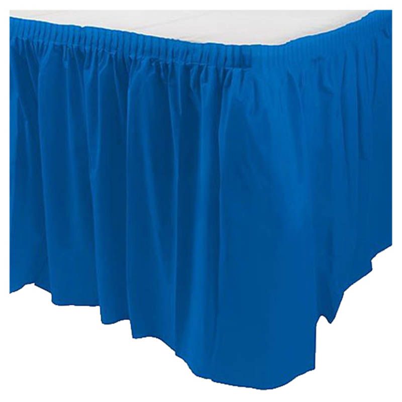 Amscan - Plastic Table Skirt 4.26m x 74cm - Bright Royal Blue