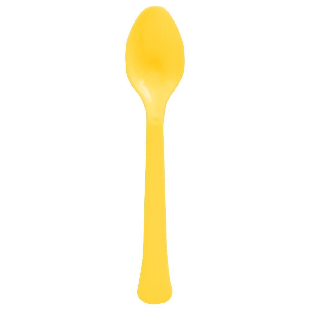 Amscan - Heavy Weight Plastic Spoons 20pcs - Yellow Sunshine