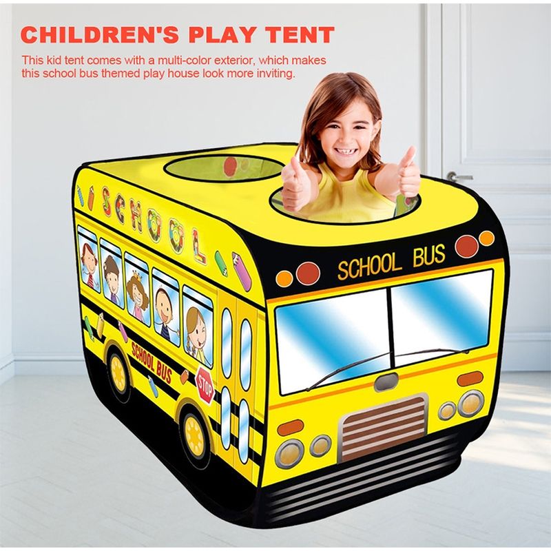 Family Center - Children Tent School Bus - Yellow