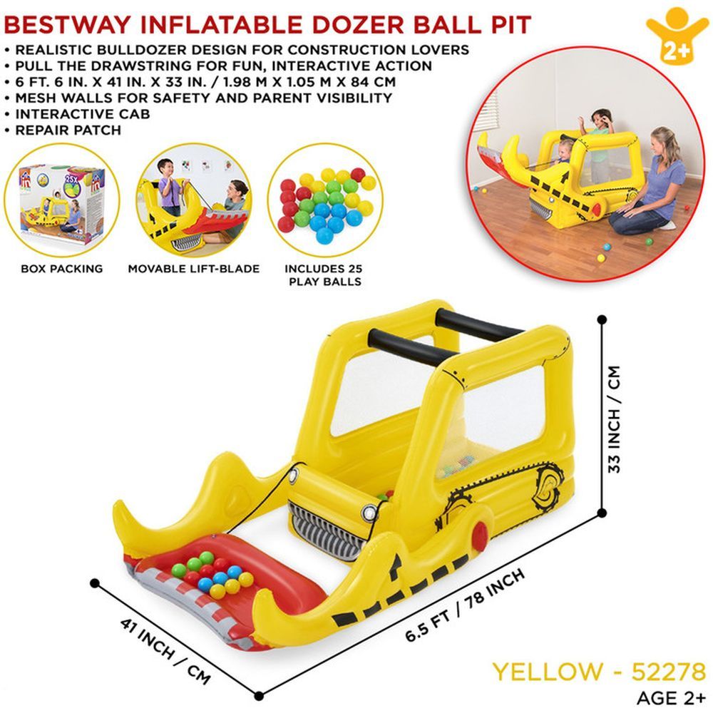 Bestway - 1.98m x 1.05m x 84 cm Dozer 25 Ball Pit