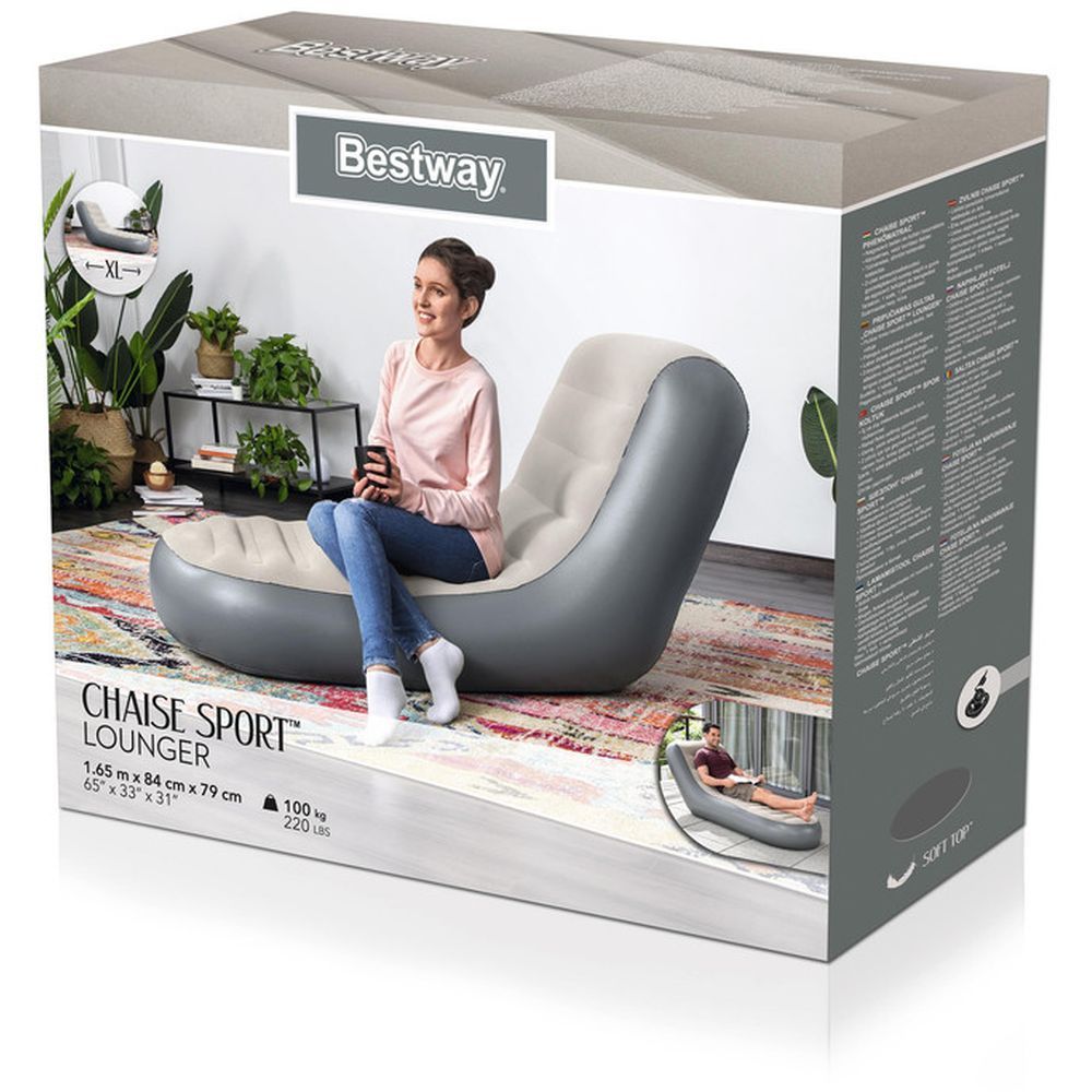 Bestway - Chaise Sport Lounger - Grey