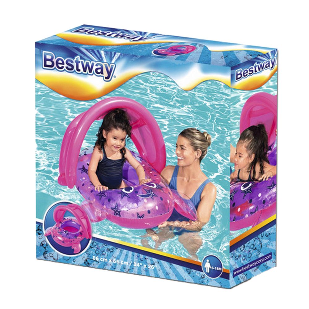 Bestway - Crab Baby Boat - Pink - Inflatable Pool Float