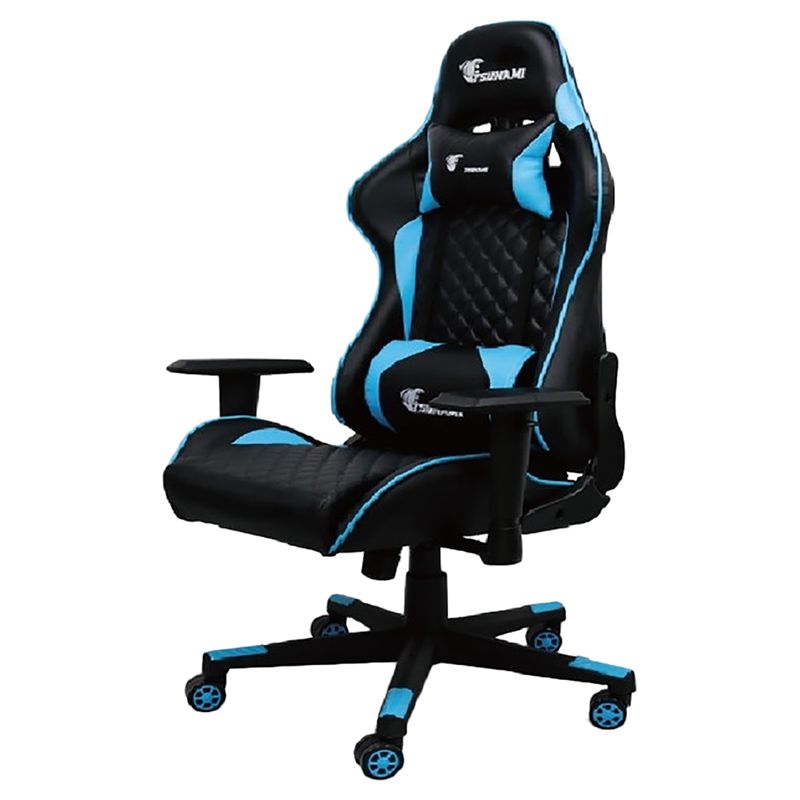 Family Center High Back Ergonomic Tsunami Gaming Chair Blue