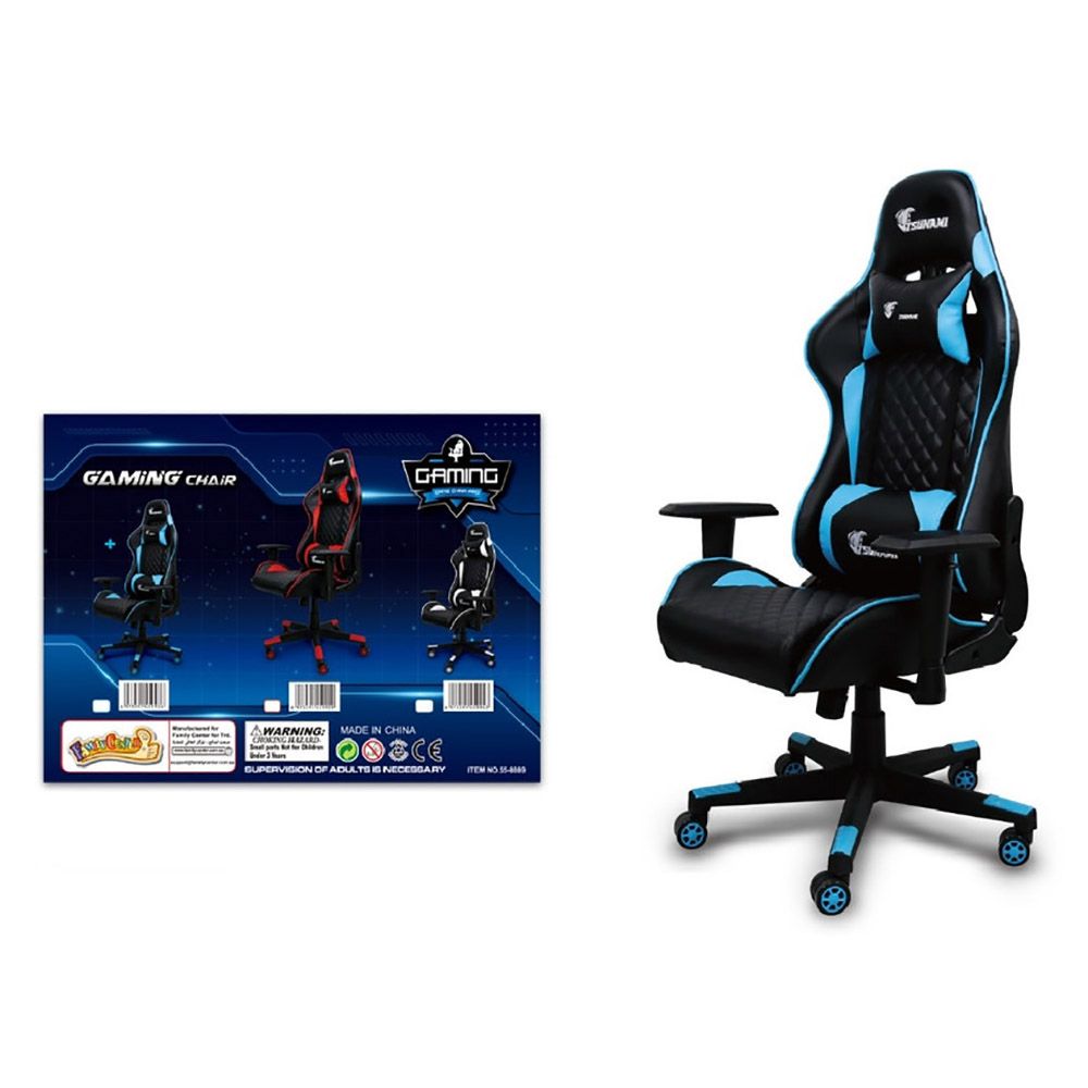 Family Center High Back Ergonomic Tsunami Gaming Chair Blue