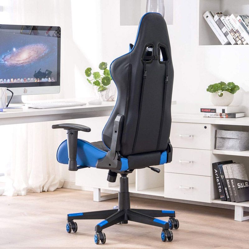 Family Center High Back Ergonomic Tsunami Gaming Chair Blue