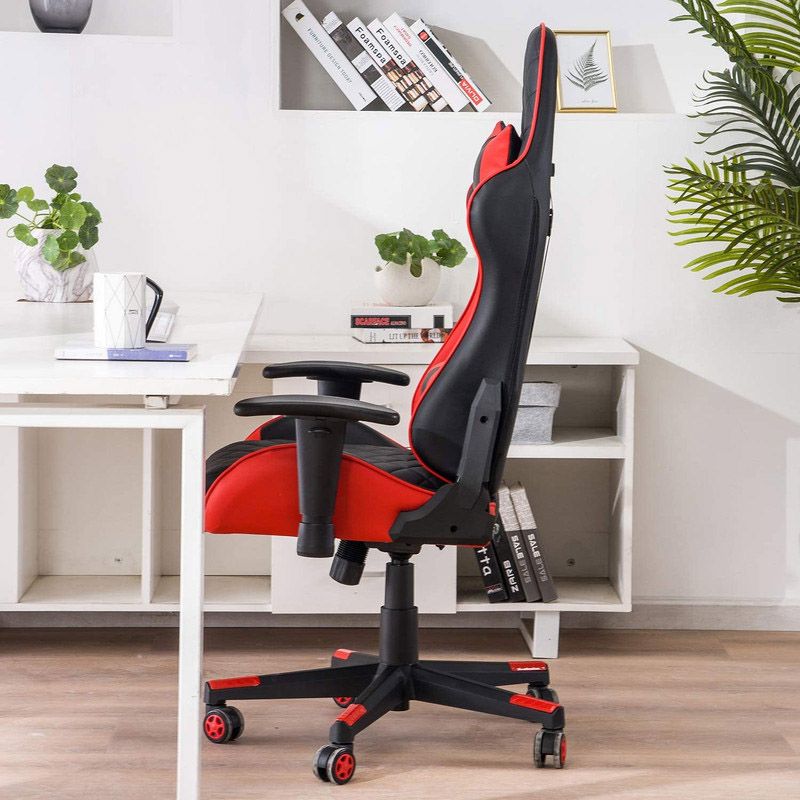 Family Center High Back Ergonomic Tsunami Gaming Chair - Red