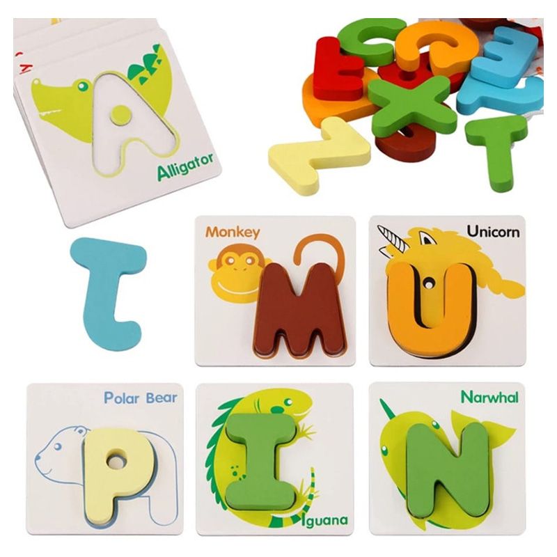 Baby Love - Wooden Cards English Alphabet Letter Puzzles