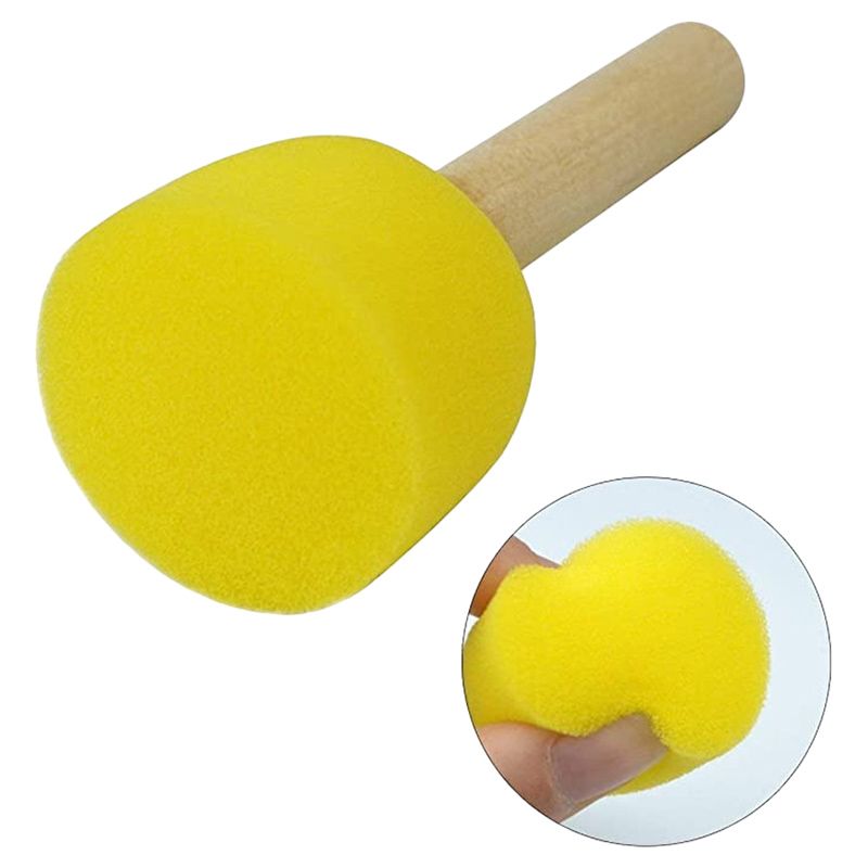 Graffiti Resin - Yellow Foam W/ Handle Painting Sponge 4Pcs