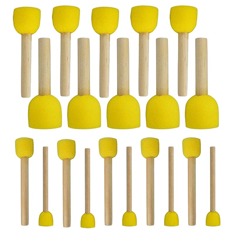 Graffiti Resin - Yellow Foam W/ Handle Painting Sponge 4Pcs