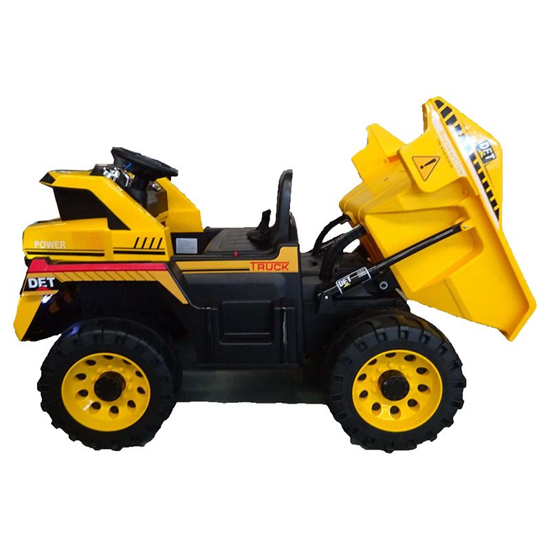 Megastar Dumpster Truck Roader 12V Double Seat Truck-Yellow