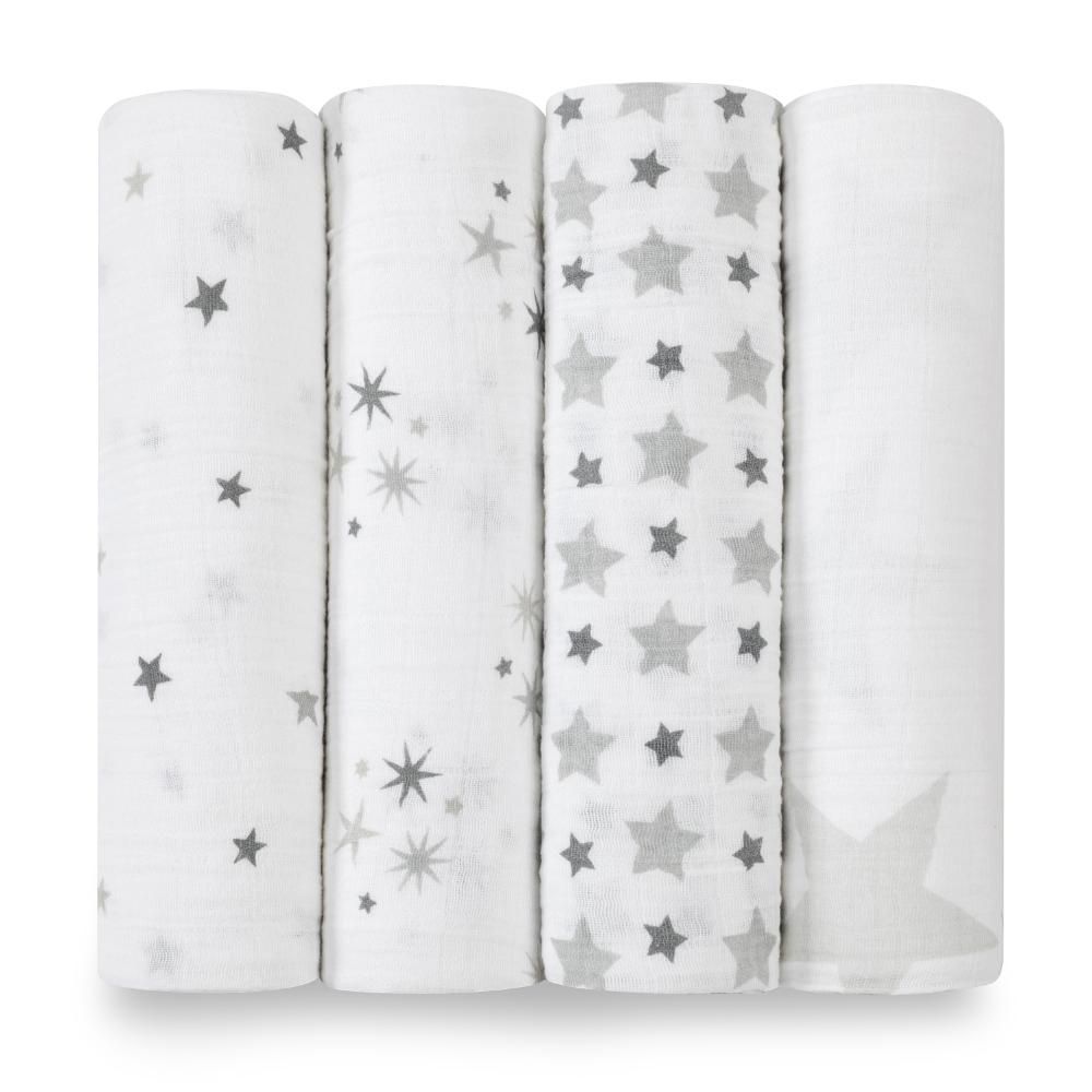 Aden + Anais - Classic Swaddle - Twinkle - 4pcs Set - Package May Vary