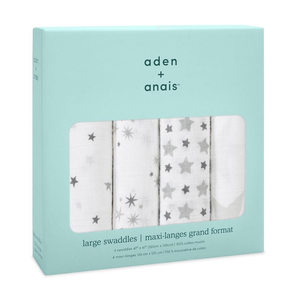 Aden + Anais - Classic Swaddle - Twinkle - 4pcs Set - Package May Vary