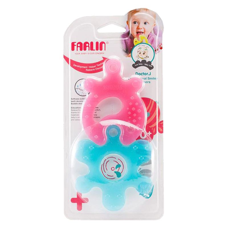 Farlin - Teething Partners Puzzle Gum - Pink & Blue