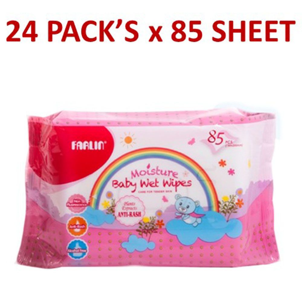 Farlin - Wet Wipes 85 Sheet 24 Packs