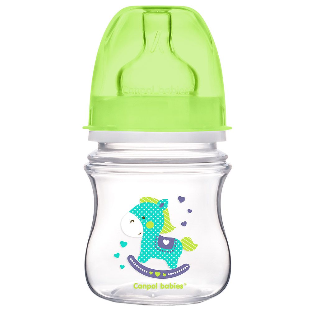 Canpol - 120ml Wide Neck Anticolic Bottle - Green Horse