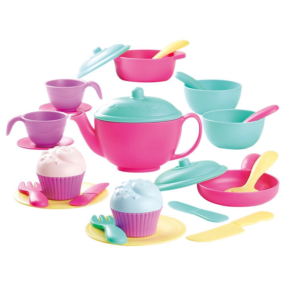 Playgo - Bio-Based Plastic - Tea Time & Cookware Set - 24pc-Set