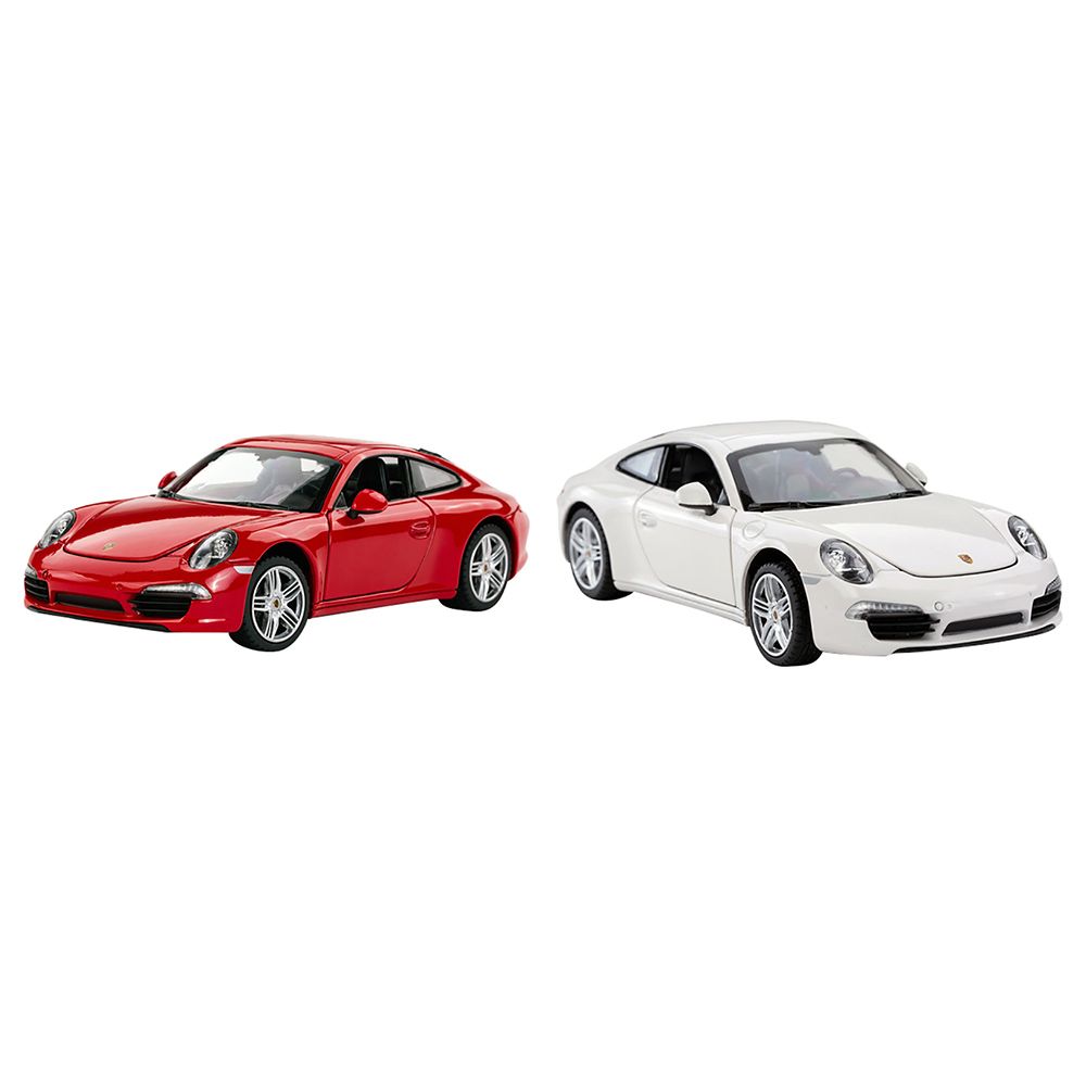 Rastar - 1/24 Diecast Car Porsche 911 - Red/White - Assorted 1pc