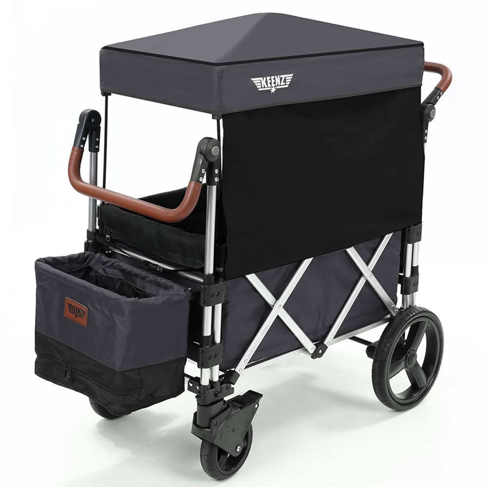 Keenz - 7S Deluxe Foldable Wagon-Stroller - Grey